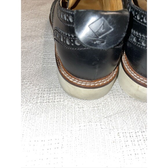 Sperry Gold Cup Men’s Casual Oxford Size 9.5 M Black Leather Going Out Party